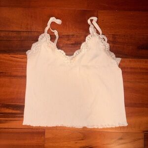 ‼️4/$20‼️Lace Trim Ribbed Cami Tank Top